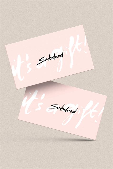 subdued gift card